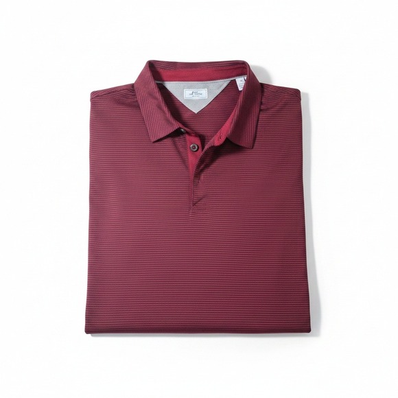 adidas Other - NWOT Adidas adiPure Red Striped Polo‎ Shirt Size L